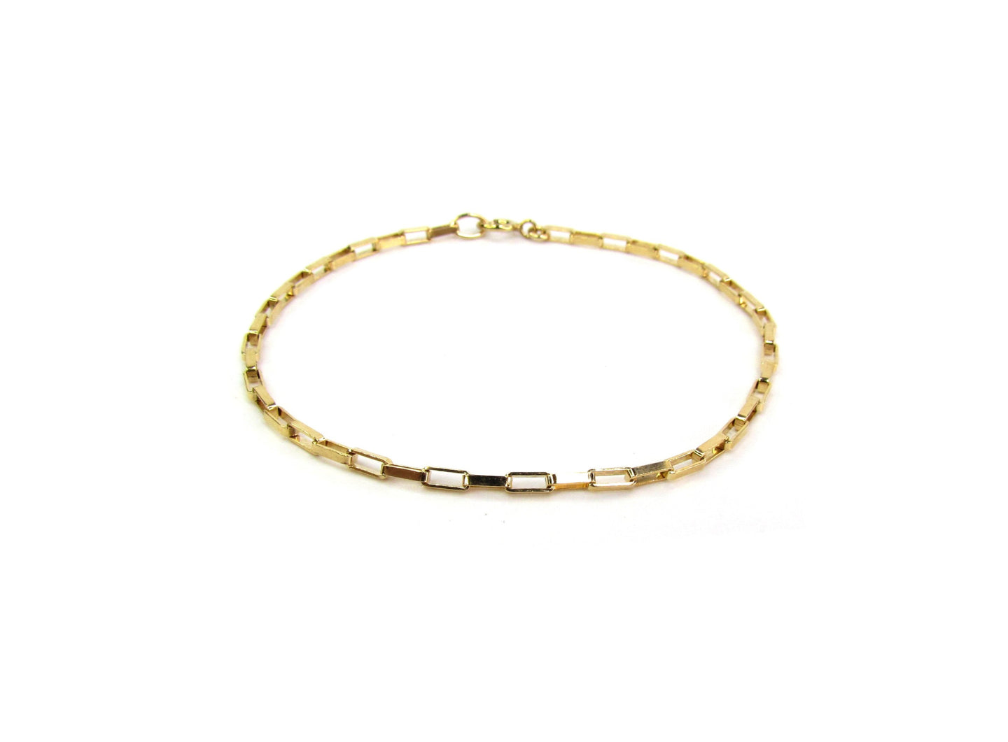 Elongated Box Chain Bracelet | Sleek Modern Chain Bracelet